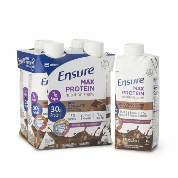 Ensure Max Protein Nutrition Shake Ensure Max Protein Chocolate Oral Supplement, 11oz Carton, 4PK 66899